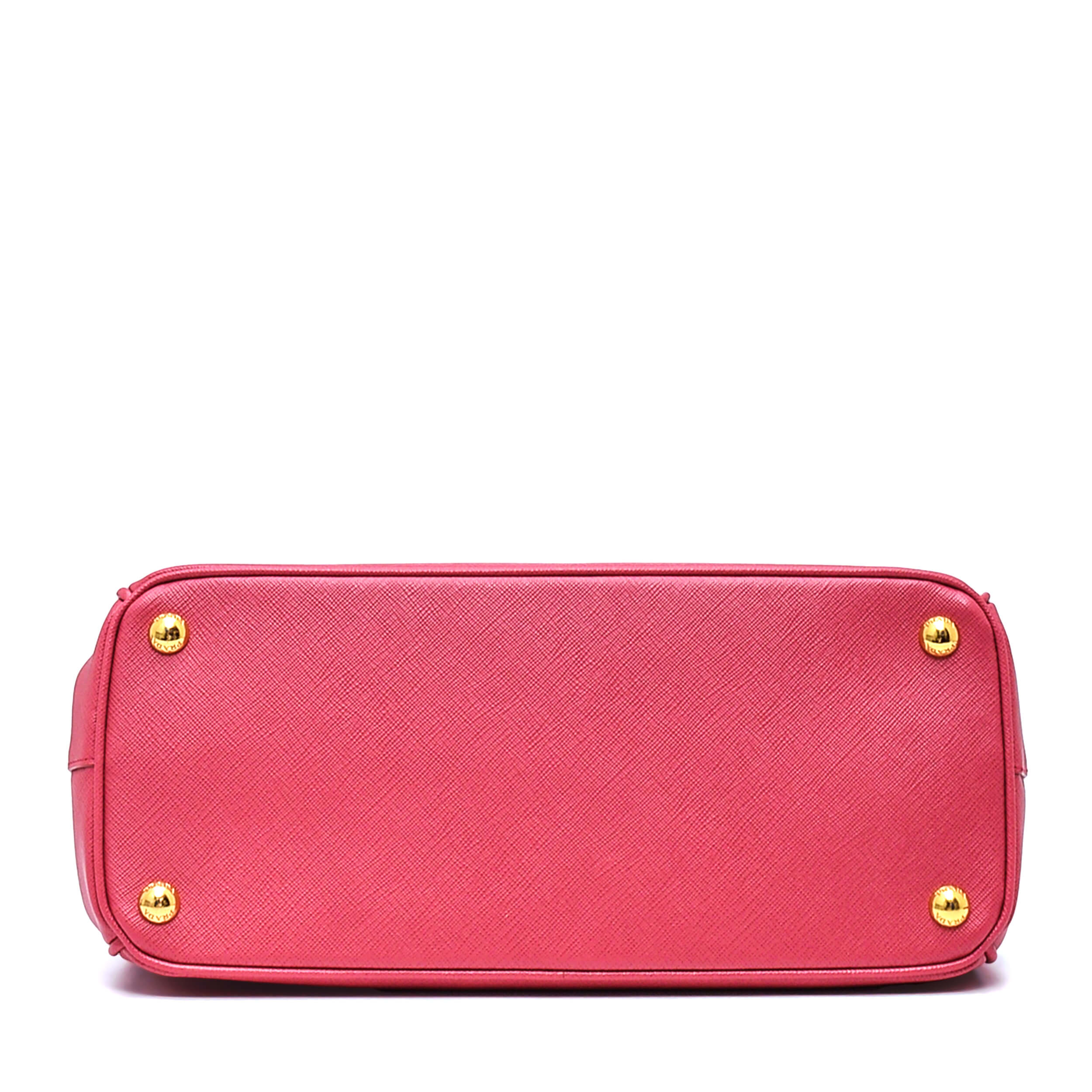 Prada - Pink Saffiano Leather Small Double Zip Bag